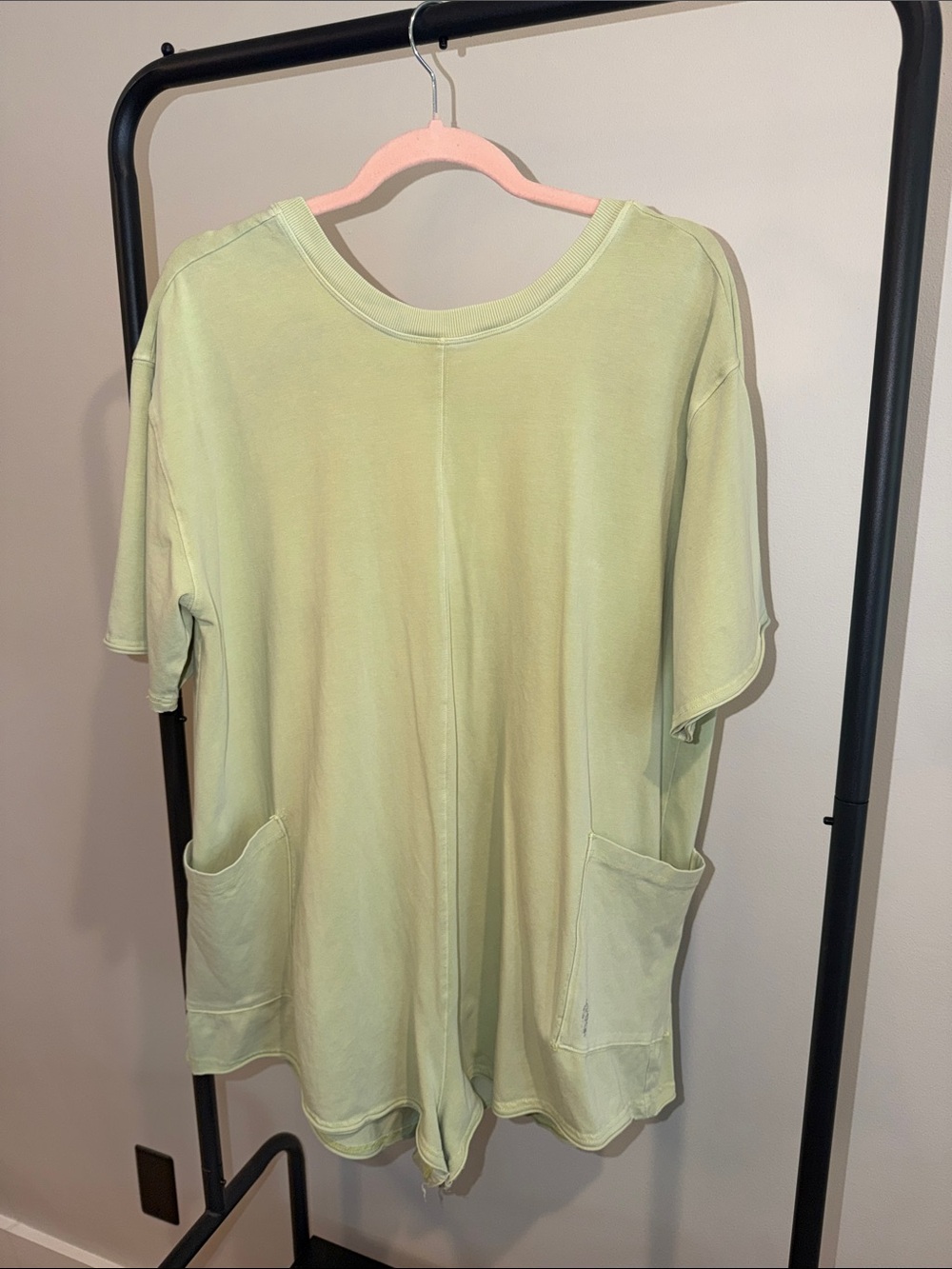 FP Movement by Free People Sage Green Hot Shot Romper
